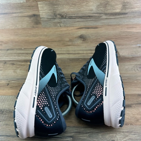 Brooks Ghost 14 Women Sz 11B  Running Shoes Black Peach Athletic Sneakers Gym - Picture 9 of 16